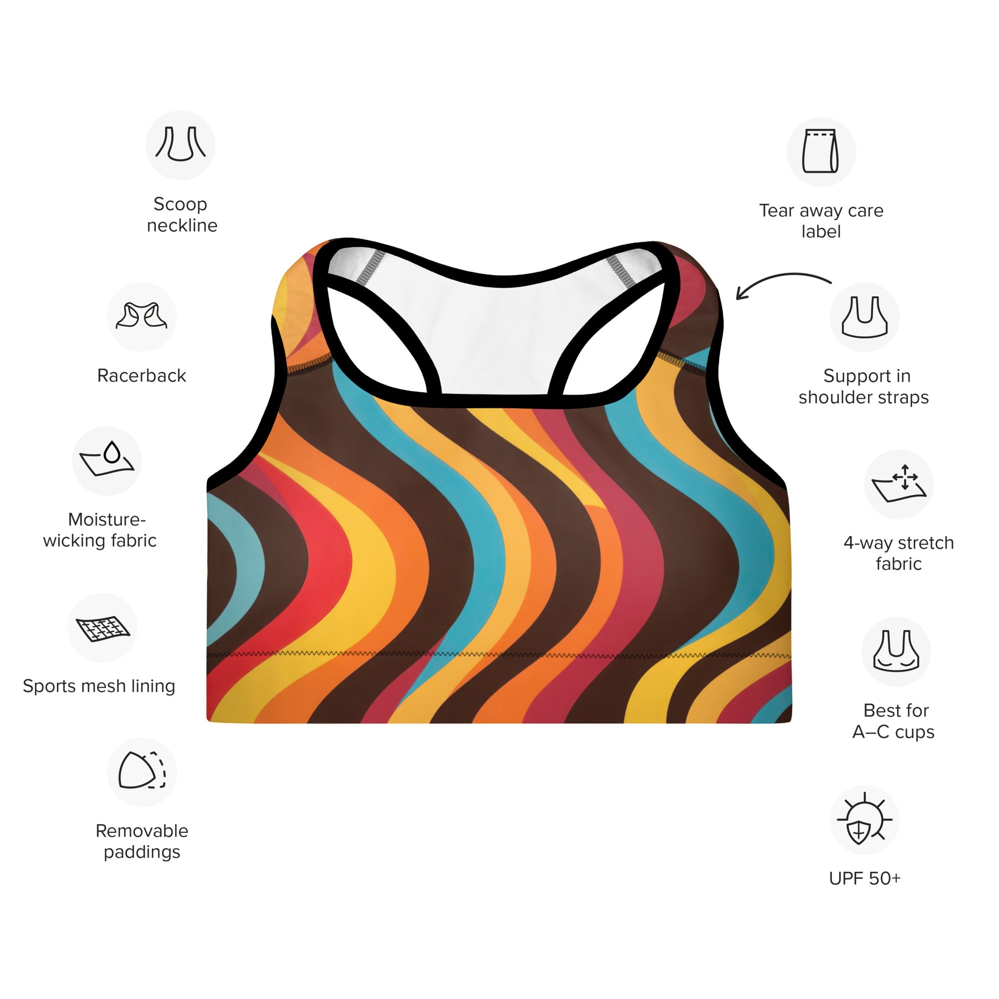 70s Groovy Sports Bra